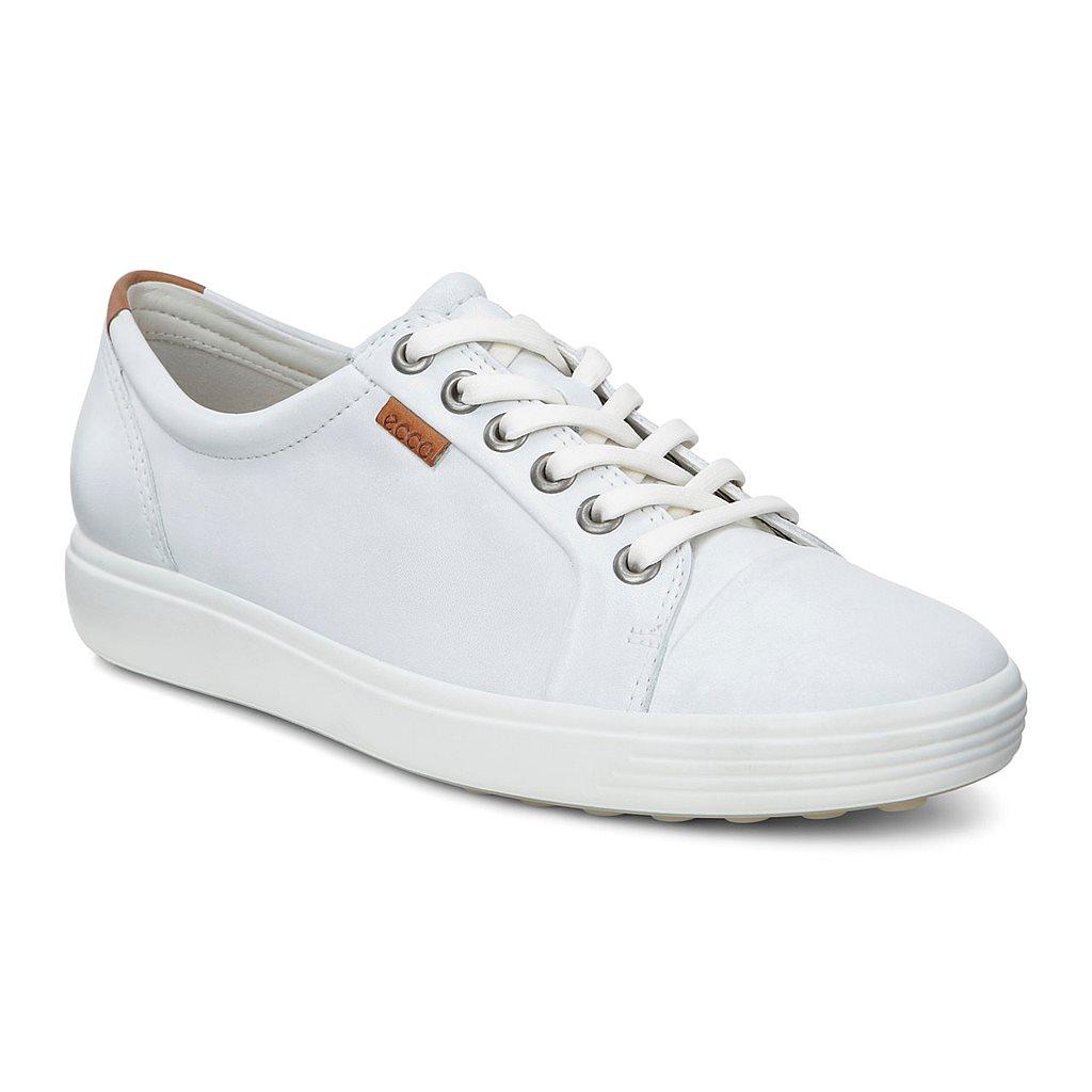 Ecco Soft 7 Womens Sneakers White - India ZWO-541860